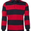 Mens Rugby Striped Polo