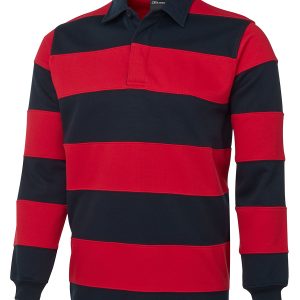 Mens Rugby Striped Polo