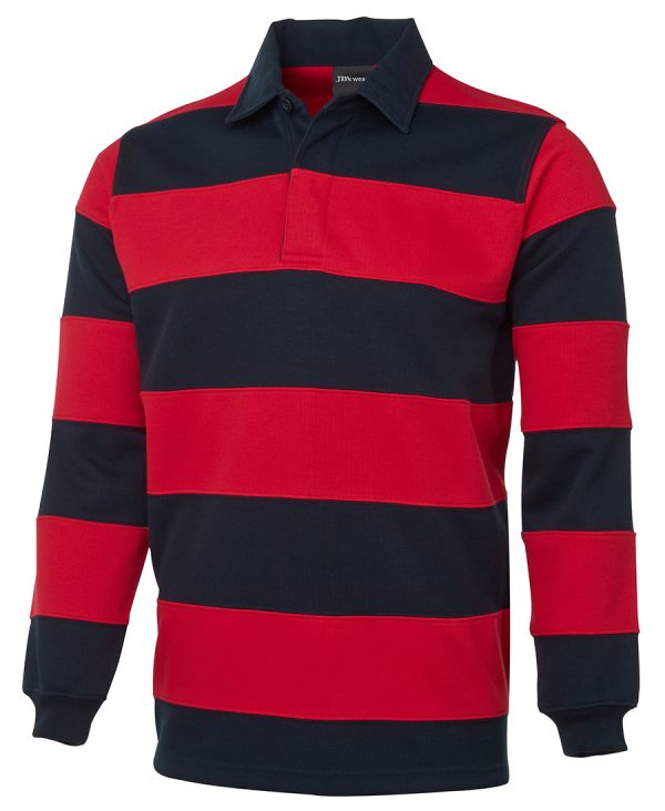 Mens Rugby Striped Polo