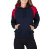 Ladies Juniors Shoulder Contrast Panel Hoodie