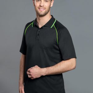 Mens CHAMPION Cooldry Short Sleeve Contrast Polo