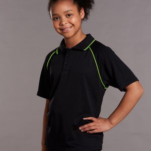Kids CHAMPION Cooldry Short Sleeve Contrast Polo