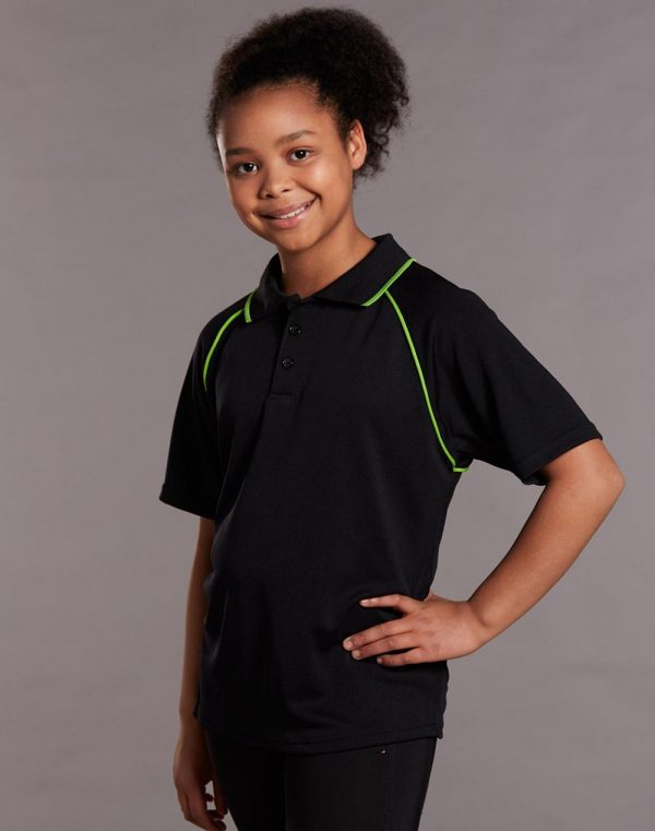Kids CHAMPION Cooldry Short Sleeve Contrast Polo