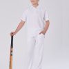 Kids Mesh Knit Short Sleeve Cricket Polo