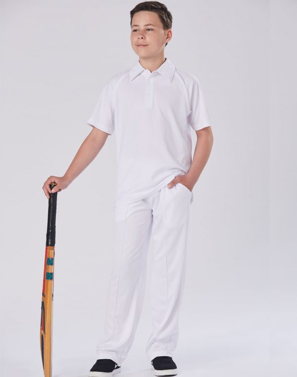 Kids Mesh Knit Short Sleeve Cricket Polo