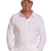 Mens Mesh Long Sleeve Cricket Polo