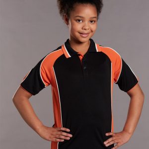 Kids ALLIANCE Cooldry Contrast Polo With Sleeve Panel