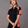 Ladies ALLIANCE Cooldry Contrast Polo With Sleeve Panel