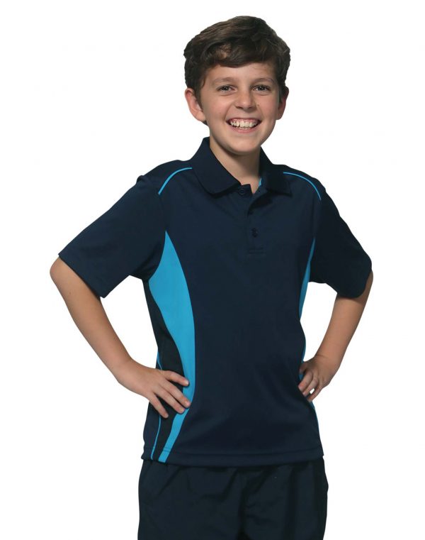 Kids CoolDry Short Sleeve Contrast Polo