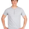 Mens Henley collar Tee