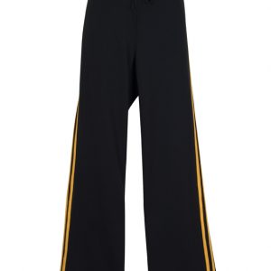 Ladies Striped Track Pants(Black/Gold