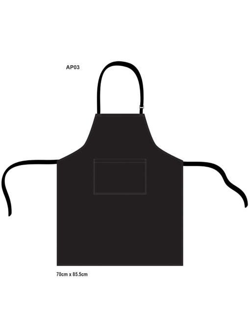 Polyester / Cotton Bib Apron(Black