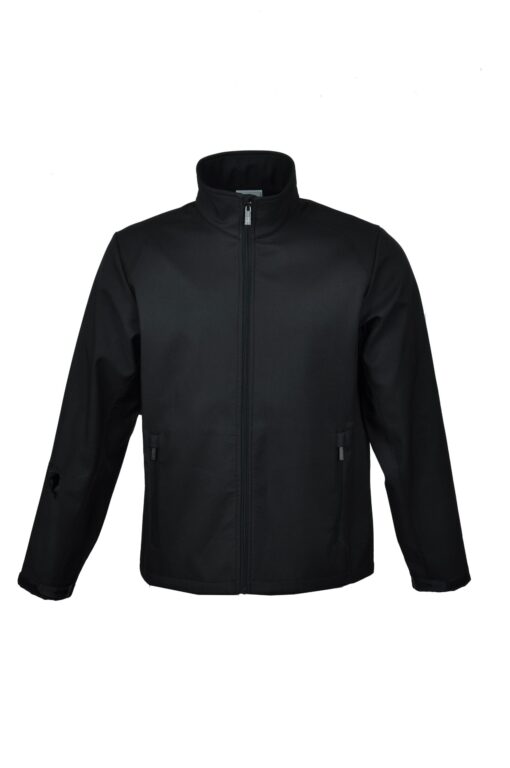 Mens Soft Shell Jacket With Side Zipped Pockets(Black