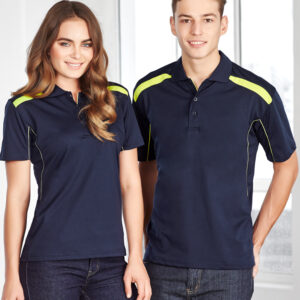 Mens United 100% Breathable Polyester  Short Sleeve Polo