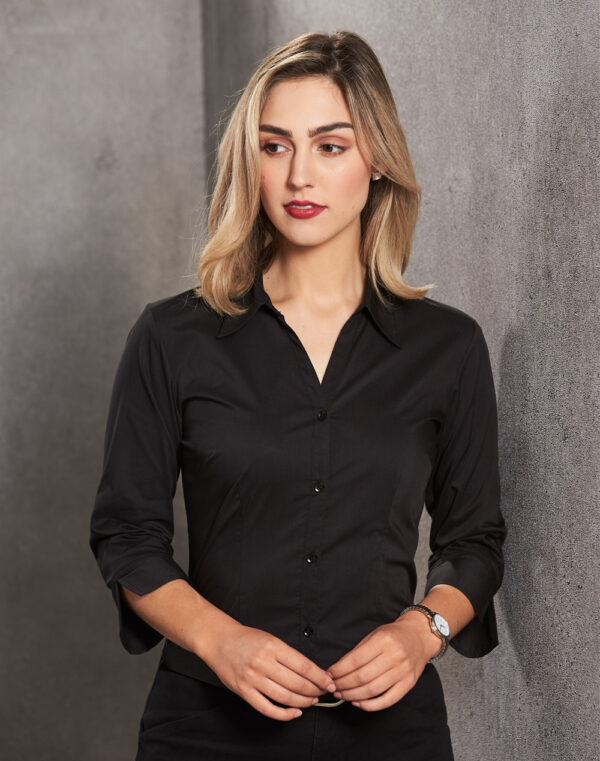 Women'S Teflon Executive 3/4 Sleeve Shirt