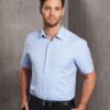 Men's CVC Oxford with chest pocket Short Sleeve Shirt