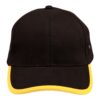Heavy brushed cotton peak & back trimp cap