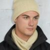 Cable Knit Beanie with Fleece Head Band