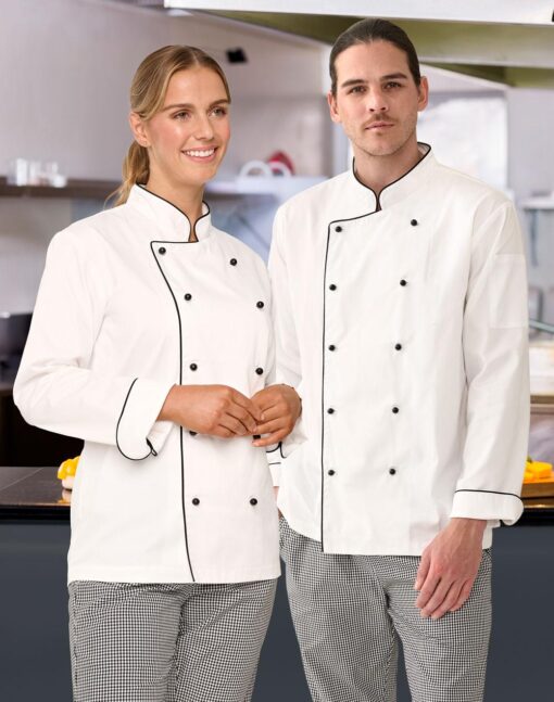 Unisex Executive Chef Jacket(White/Black