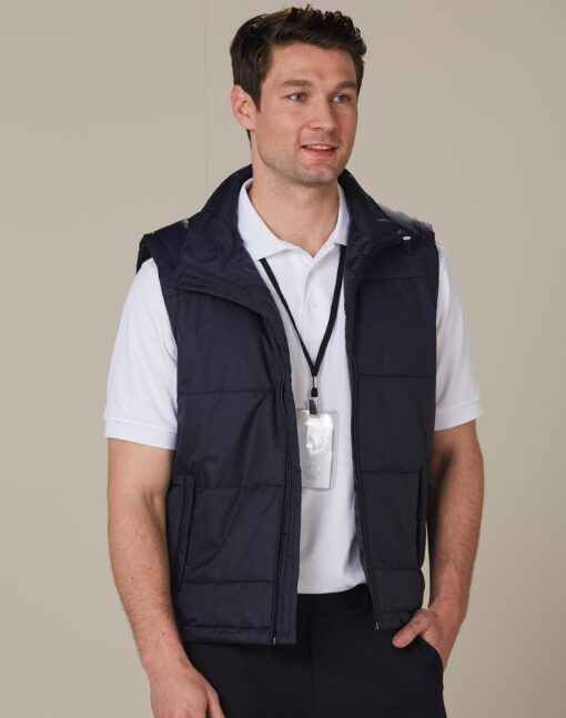 Men's Nylon Rip-stop Padded Vest(Black