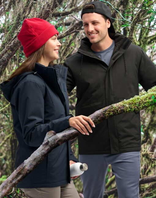 Unisex Quilted Waterproof Jacket(Black