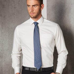 Men's Dobby Striped Taped L/S Shirt