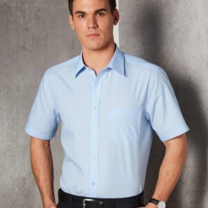 Men's Pin Stripe Short Sleeve Shirt