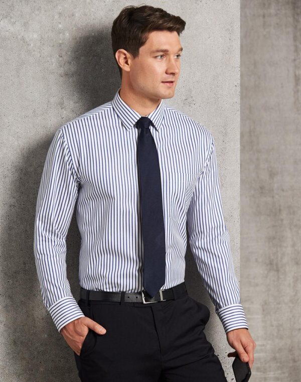 Men's Sateen Stripe L/S Shirt