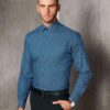 Men's Pin Dot Stretch L/S Shirt
