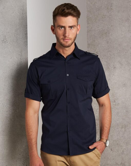 Men's Short Sleeve Military Shirt