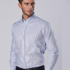 Men's Dot Contrast Long Sleeve Shirt