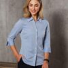 Women's Fine Chambray 3/4 Sleeve Shirt