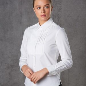 Women's Stretch Tuck Front Long Sleeve Shirt