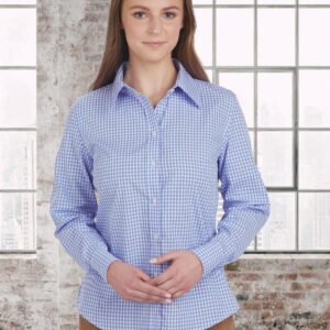 Women's Gingham Check Roll-up L/S Shirt