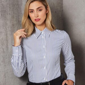Women's Sateen Stripe L/S Shirt