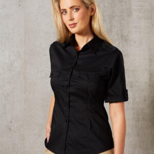 Women's Short Sleeve Military Shirt