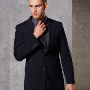 Men's Two Buttons Jacket in Wool Stretch