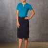 Women's Flexi Waist A-line Utility Lined Skirt in Poly/Viscose Stretch Twill