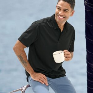 Men's Sustainable Jacquard Knit S/S Polo