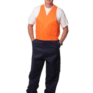 Hi-His Two Tone Men's Cotton Drill Action Back Overall-Regular