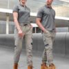 Unisex Cotton Stretch Drill Cuffed Work Pants