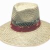 Natural Straw Hat with Green Under