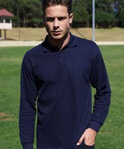 BOCINI Uisex Adults Basic Long Sleeve Polo CP1401