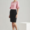 Womens Comfort Wool Stretch Multi-Pleat Skirt