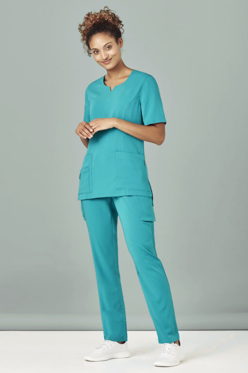 Womens Avery Round Neck Scrub Top