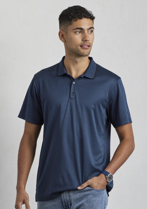 Mens Echo Short Sleeve Polo(Carbon Blue