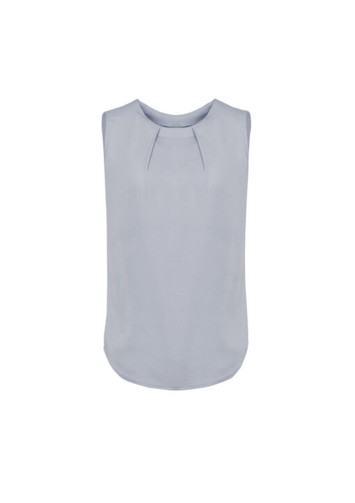 Womens Estelle Sleeveless Pleat Detail Blouse