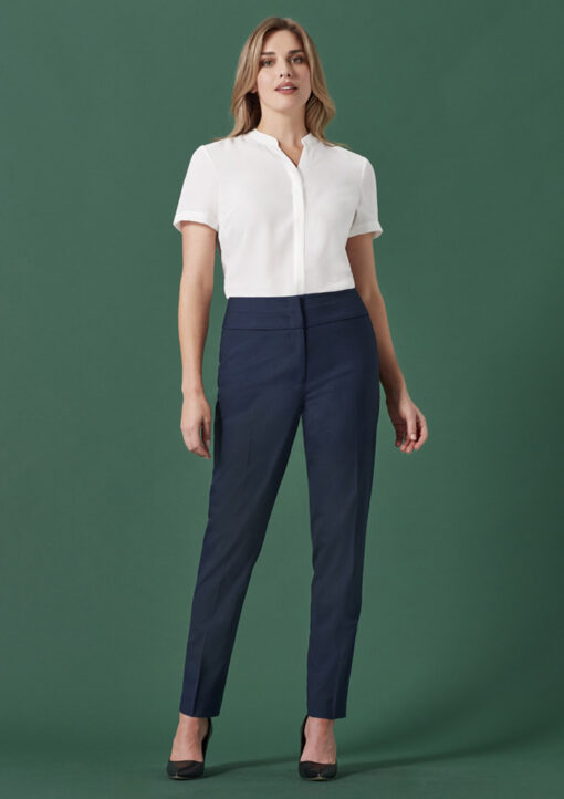 Womens Renew Mid-Waist Slim Leg Pant(Navy Dusk