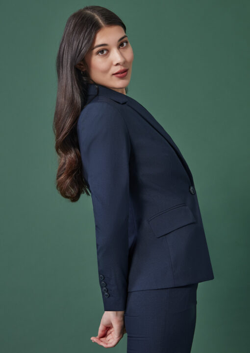 Womens Renew Single Button Mid Length Jacket